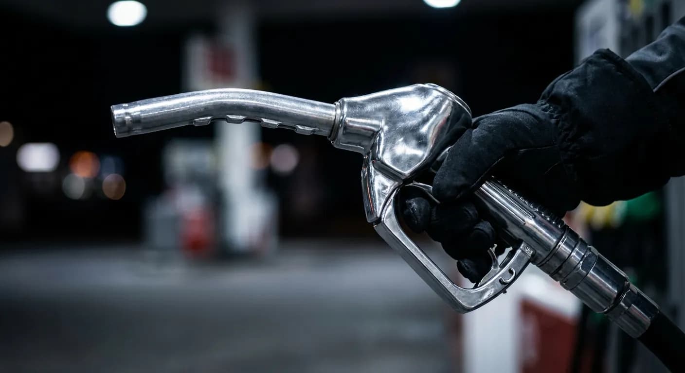 Gros plan d'un pistolet de carburant en haute résolution