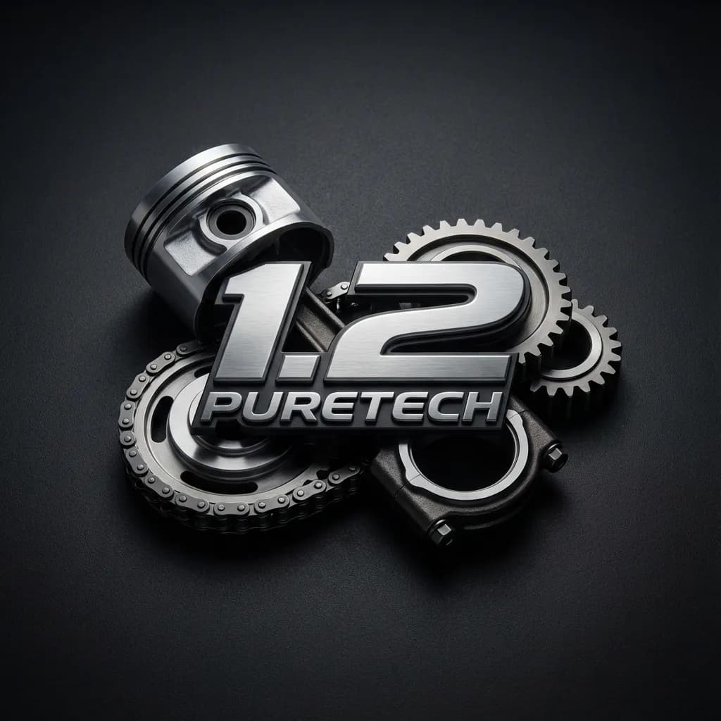 Détail macro du moteur 1.2 PureTech de la Citroën C3.