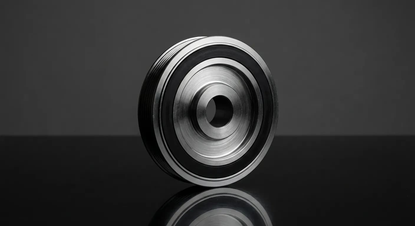 Photo de studio d'une puleggia albero motore neuve