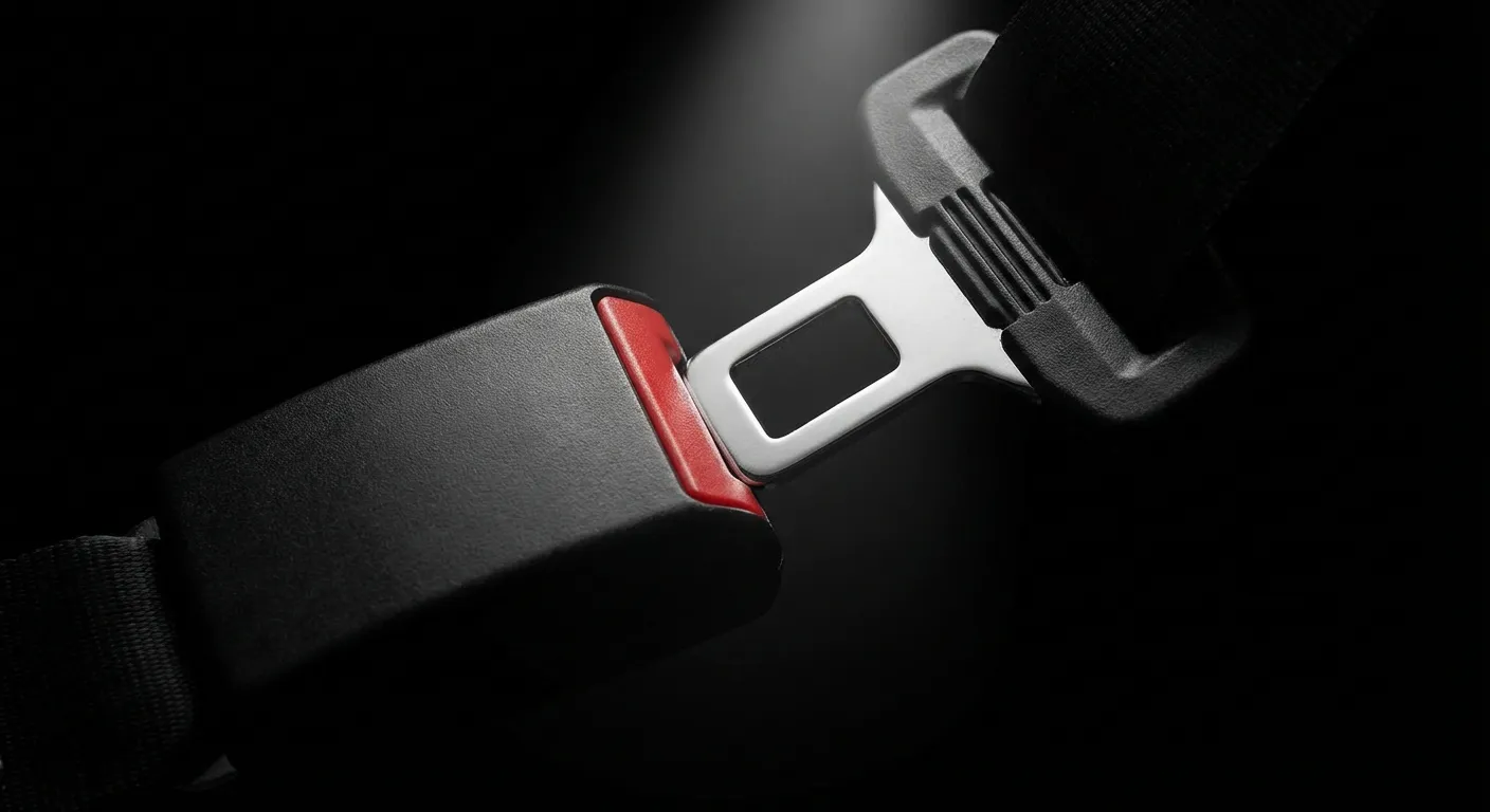 Gros plan sur une boucle de ceinture de sécurité en haute résolution