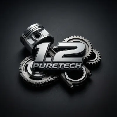 Détail macro du moteur 1.2 PureTech de la Citroën C3.