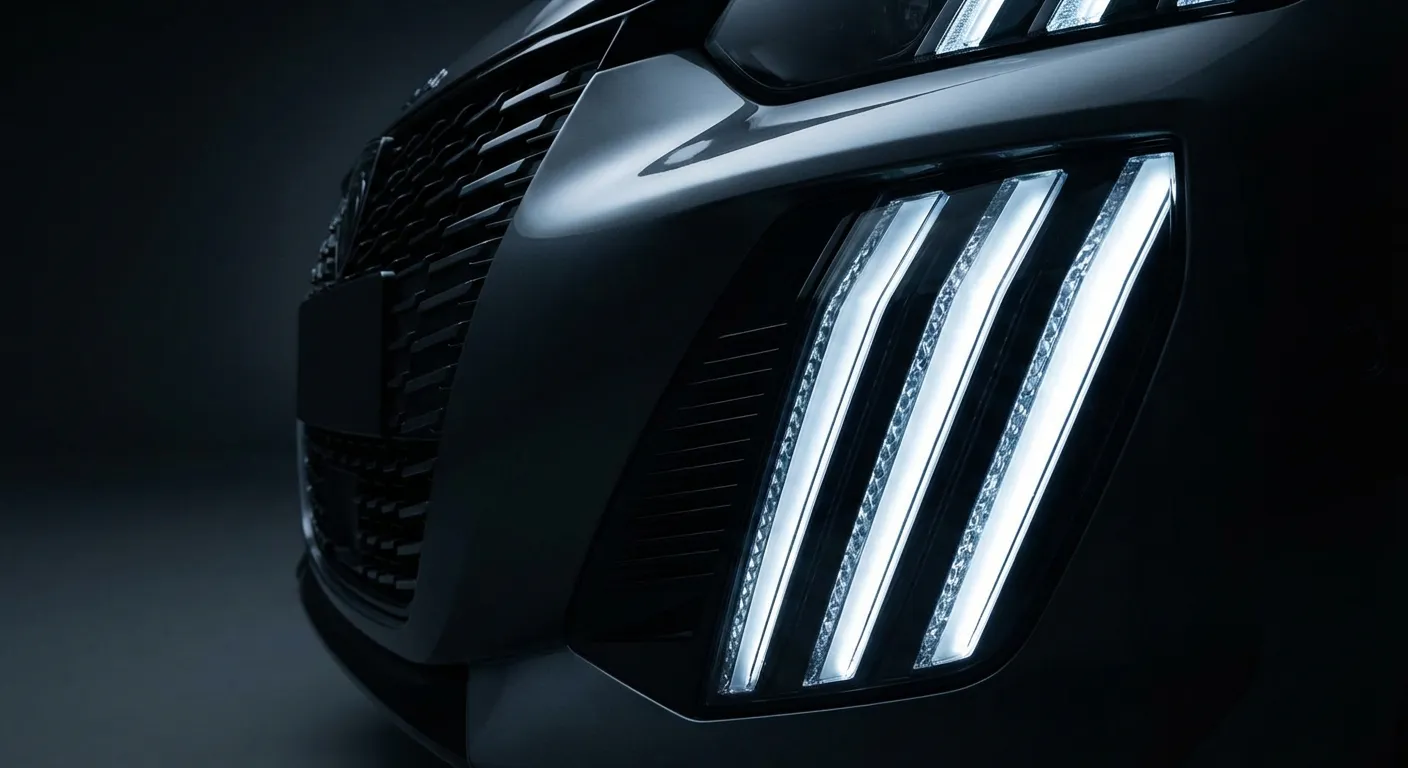 Motorizzazione Peugeot 208: benzina, diesel ed elettrico Détail signature lumineuse LED Peugeot 208
