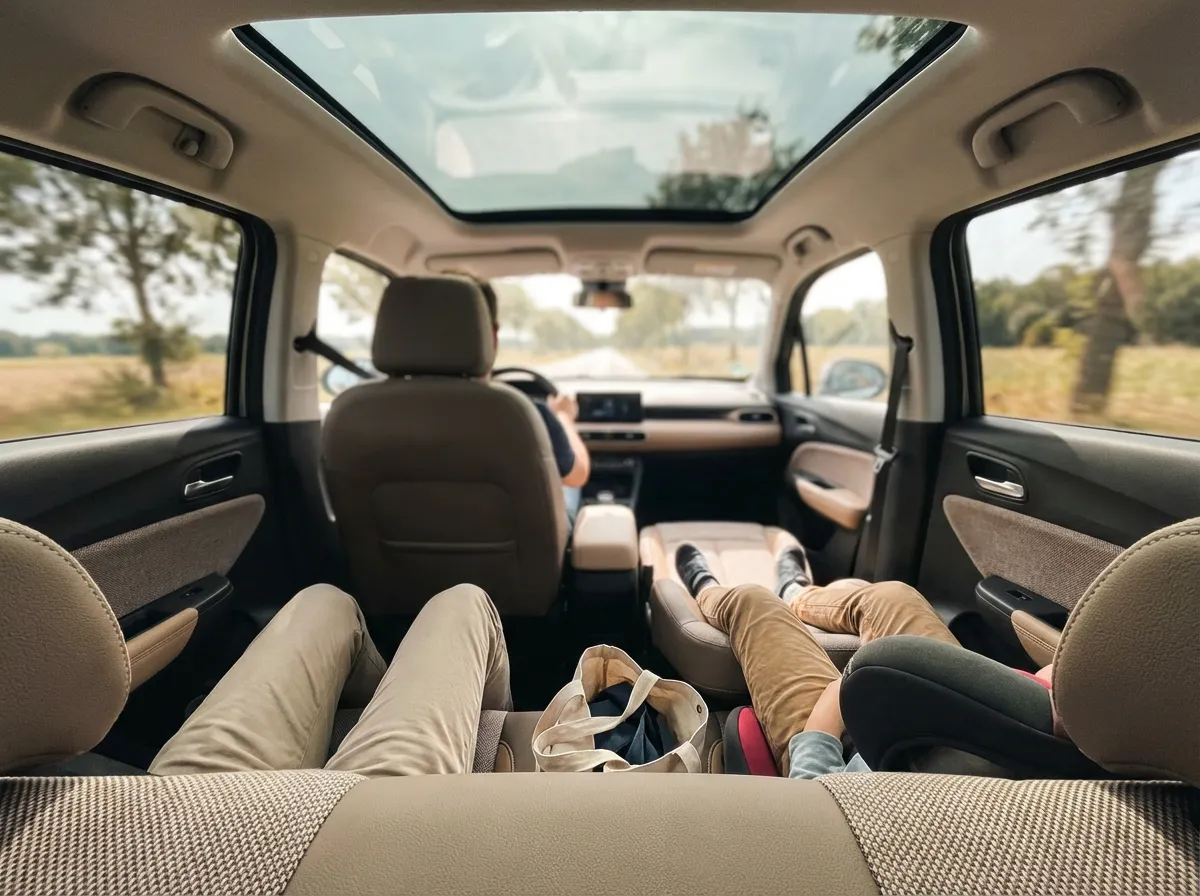 Détail de l'espace intérieur et de l'habitabilité de la Leapmotor T03.